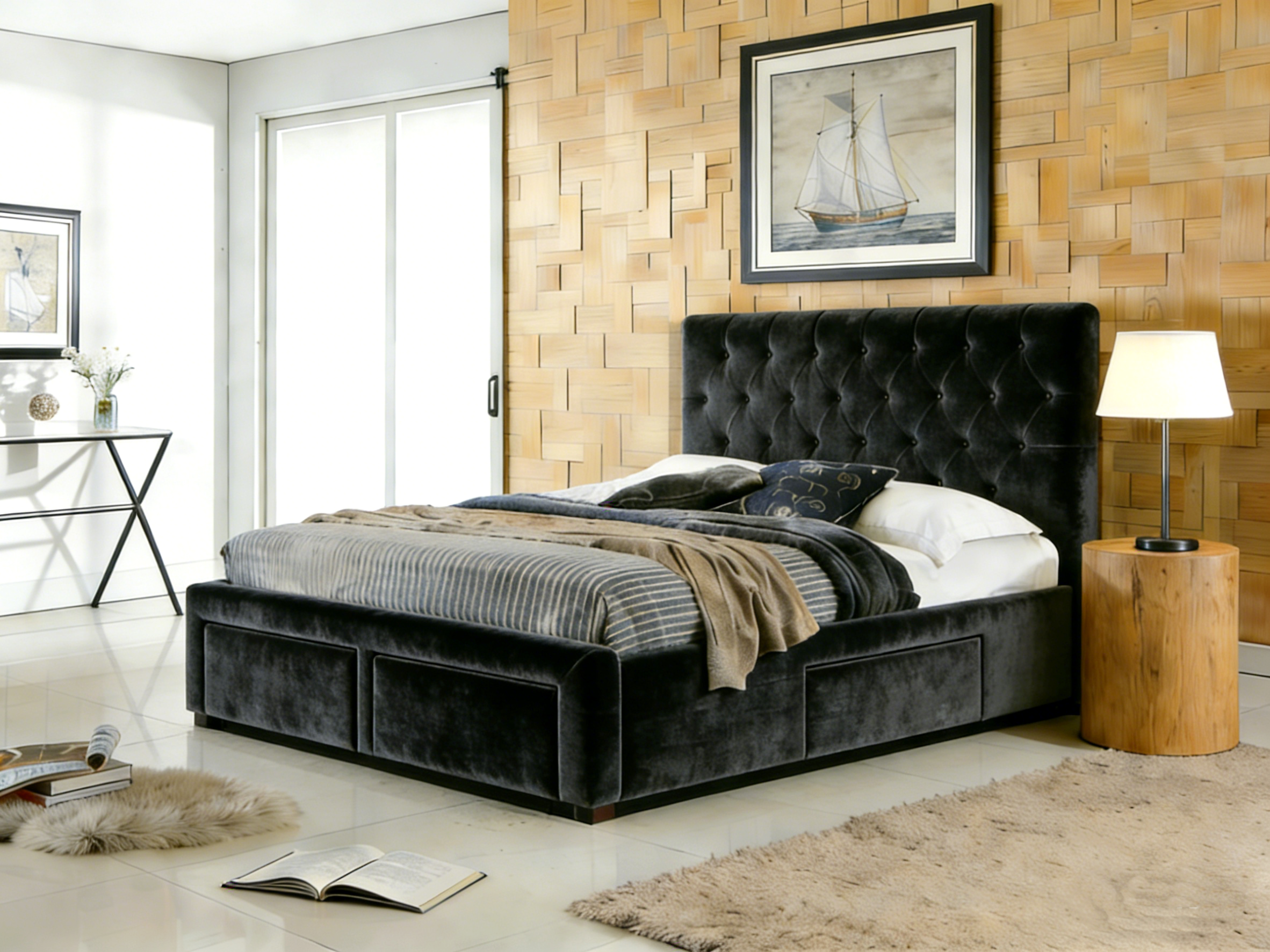 Eva 195 Bed Frame with Storage