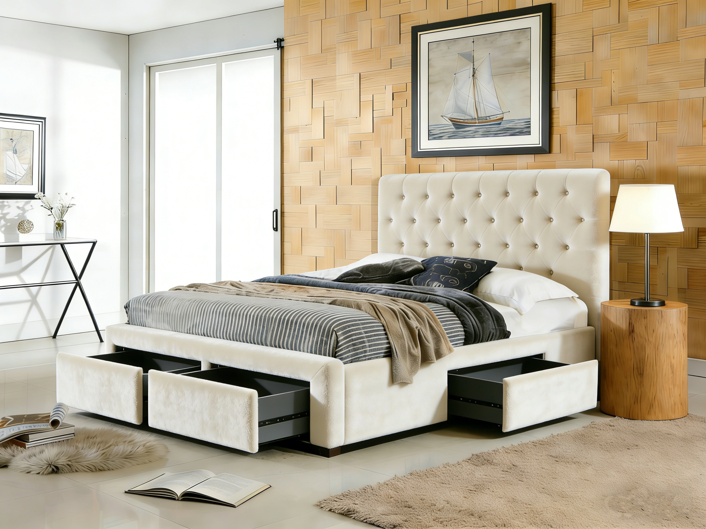 Eva 195 Bed Frame with Storage